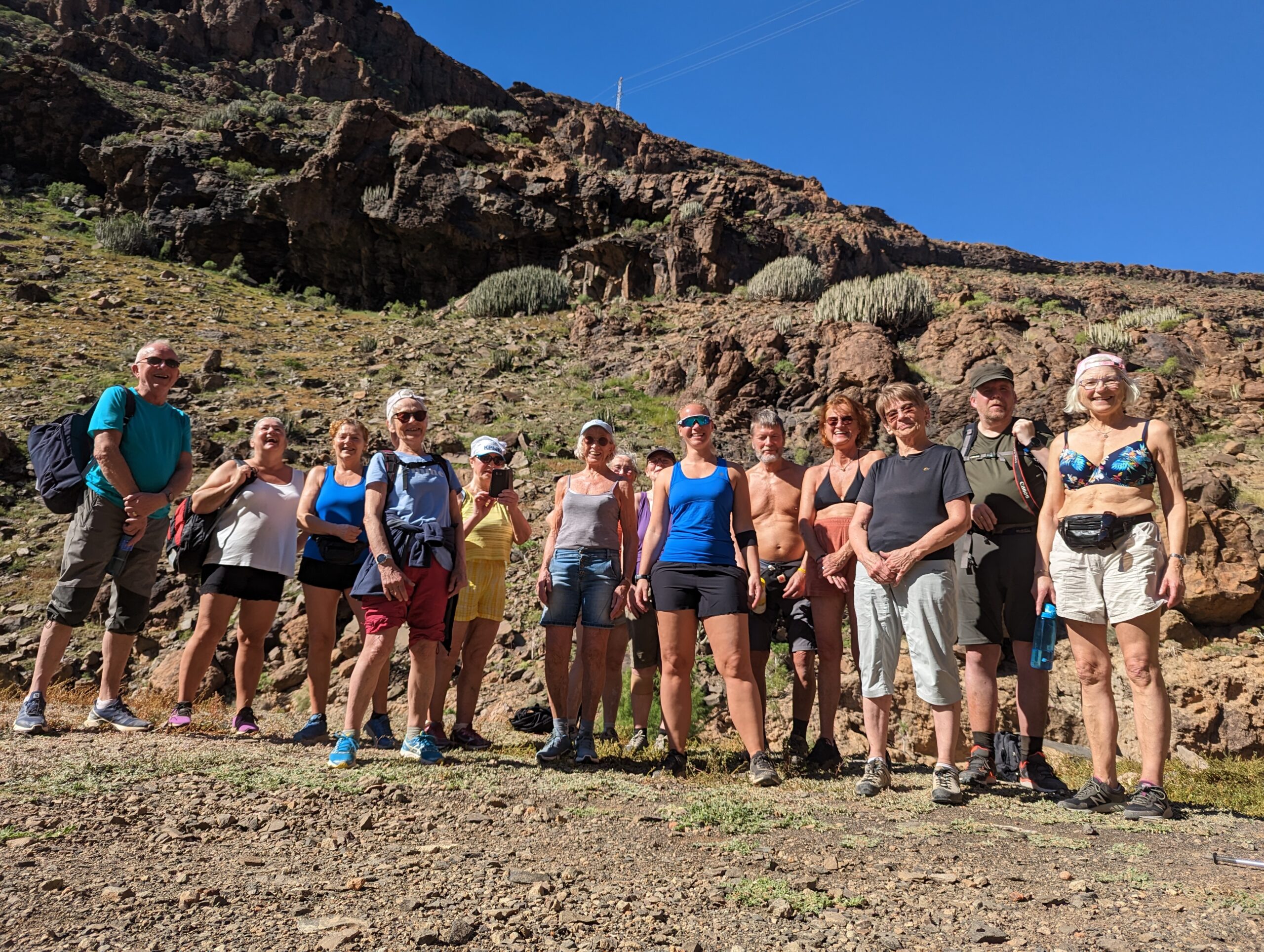 Treningsreisegruppe fra Levvel tar seg en fjelltur på Gran Canaria